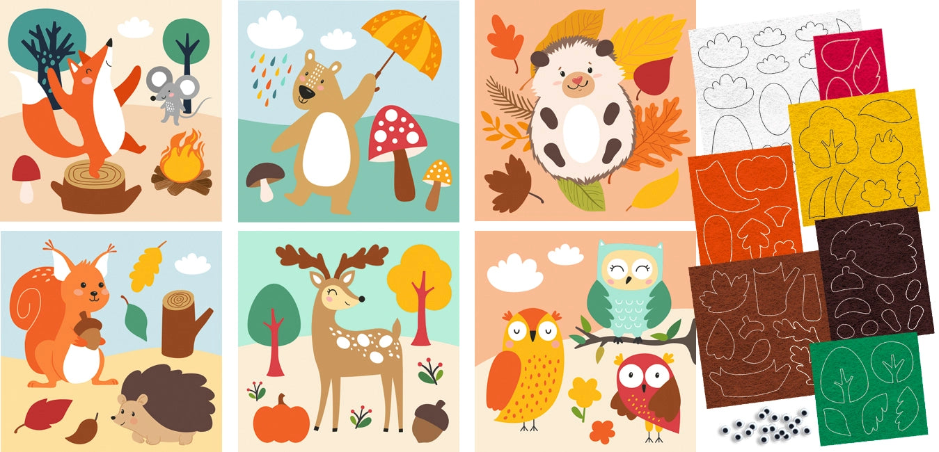 Kit de création d'images en feutrine — Forest Friends 🌿 - Dès 4 ans
