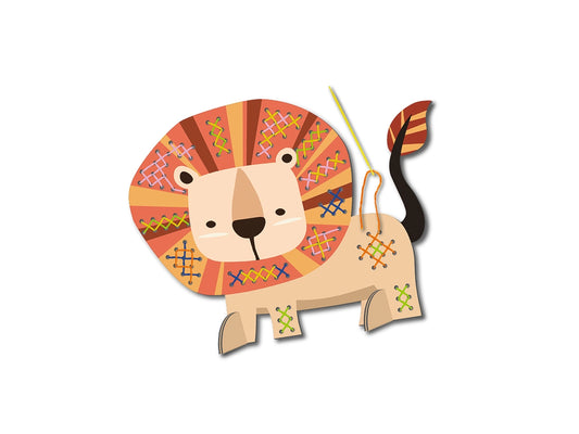 Kit de broderie au point de croix —  Lion 🦁 Dès 5 ans