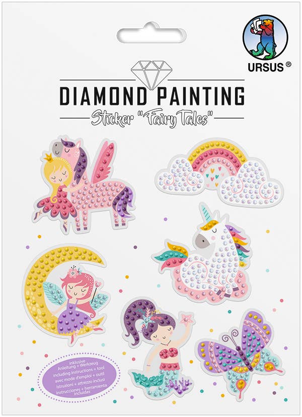 Autocollants à peindre aux diamants Contes de fées - Dès 5 ans