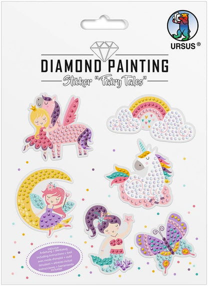 Autocollants à peindre aux diamants Contes de fées - Dès 5 ans