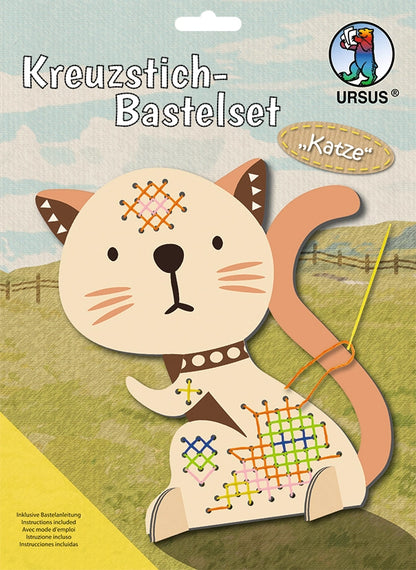 Kit de broderie au point de croix — Chat 🐱 Dès 5 ans