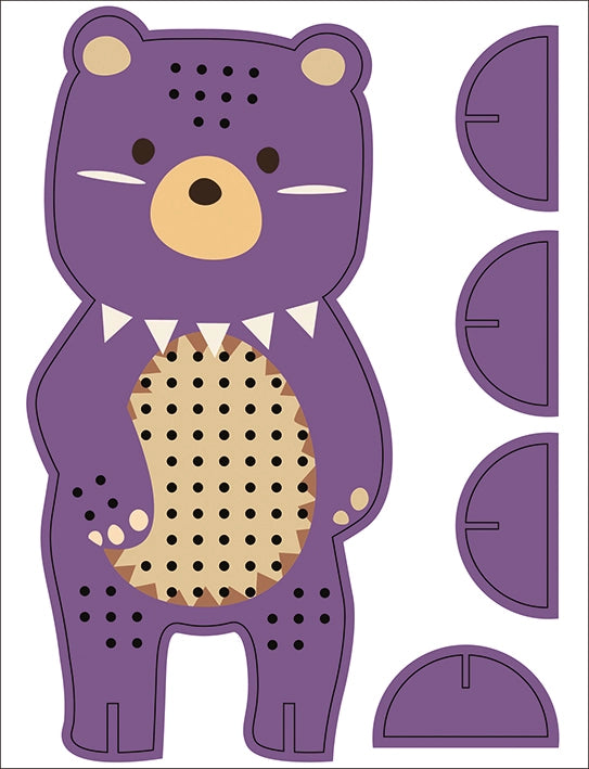 Kit de broderie au point de croix — Ours 🐻 Dès 5 ans