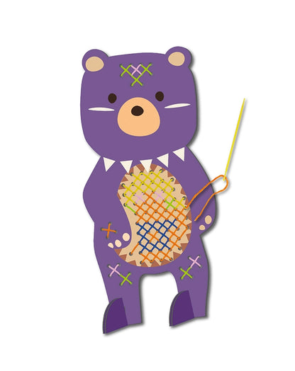 Kit de broderie au point de croix — Ours 🐻 Dès 5 ans