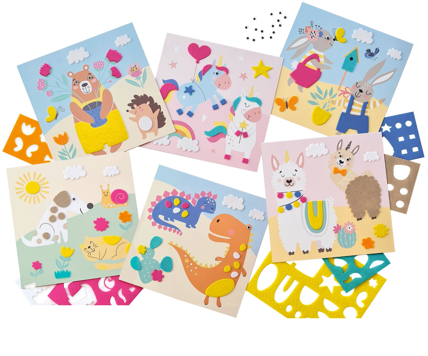 Kit de création d'images en feutrine — Happy Friends 🌈 - Dès 4 ans