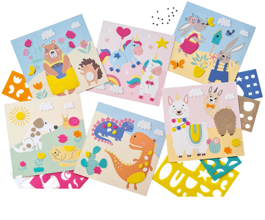 Kit de création d'images en feutrine — Happy Friends 🌈 - Dès 4 ans
