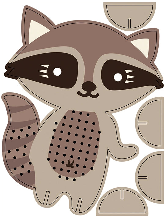 Kit de broderie au point de croix — Raton Laveur 🦝 Dès 5 ans
