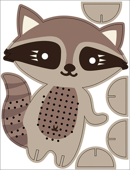 Kit de broderie au point de croix — Raton Laveur 🦝 Dès 5 ans