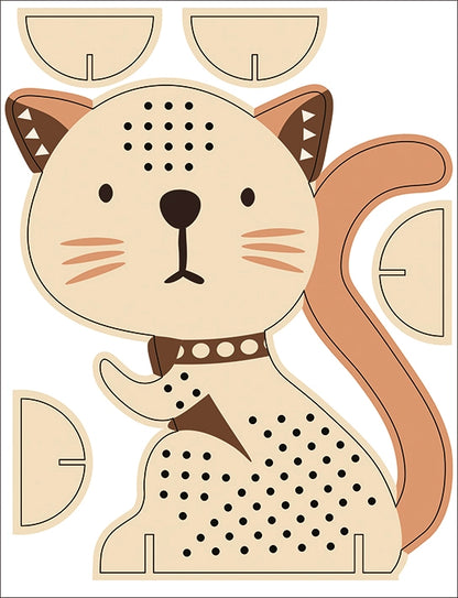 Kit de broderie au point de croix — Chat 🐱 Dès 5 ans