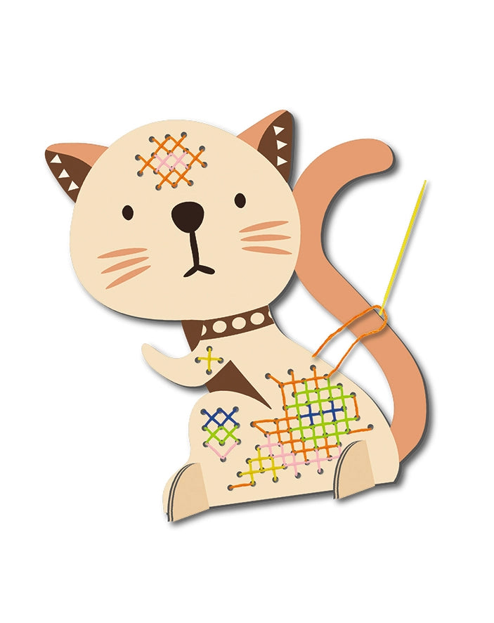 Kit de broderie au point de croix — Chat 🐱 Dès 5 ans