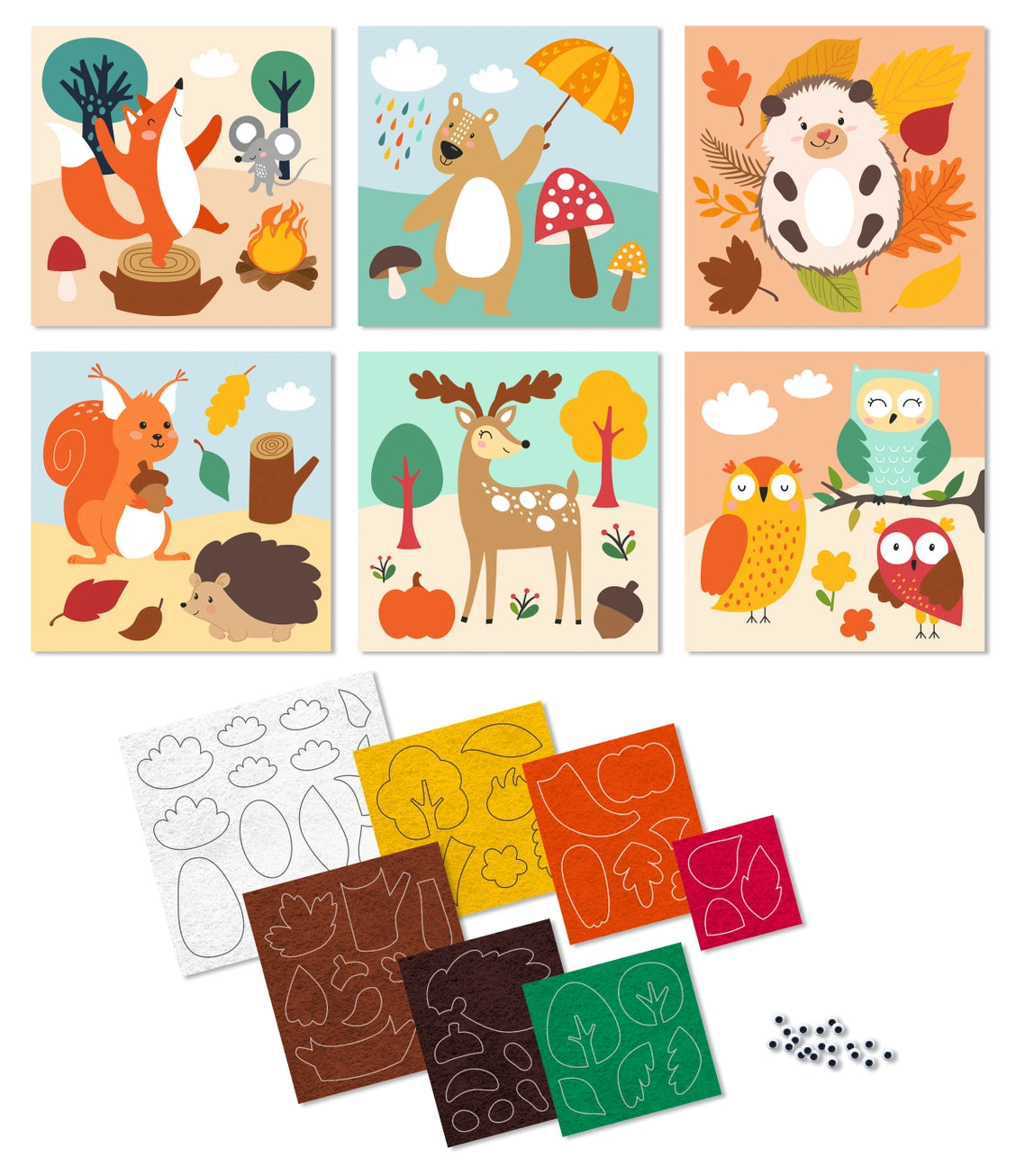 Kit de création d'images en feutrine — Forest Friends 🌿 - Dès 4 ans