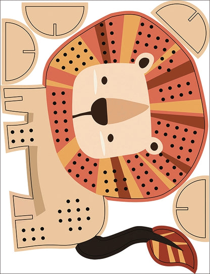 Kit de broderie au point de croix —  Lion 🦁 Dès 5 ans