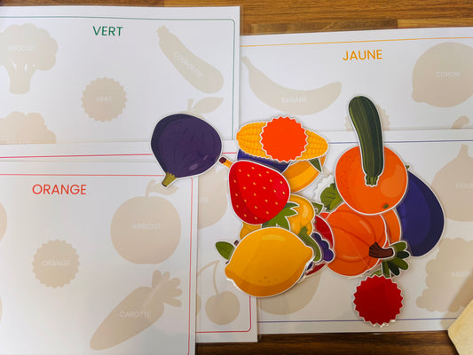 Mes fruits et légumes colorés