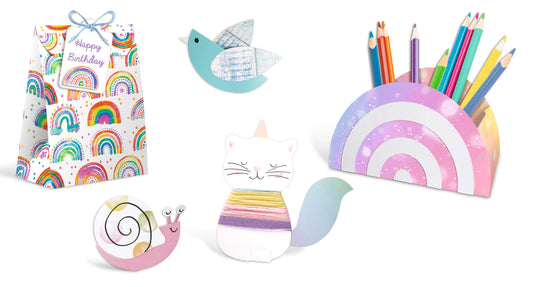 Kit de loisirs créatifs en papier — Cute Rainbow 🌈 - Dès 7 ans