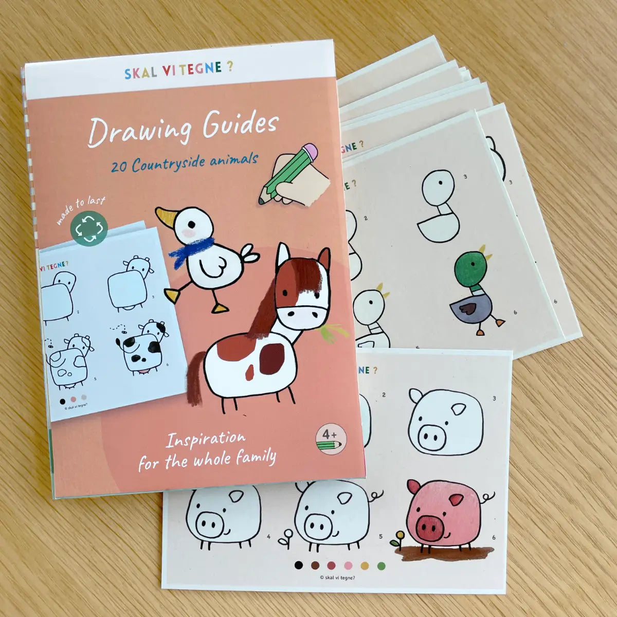 Guides de dessin - Skal vi tegne? - Animaux de la campagne - Dès 4 ans