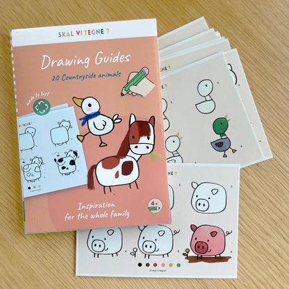 Guides de dessin - Skal vi tegne? - Animaux de la campagne - Dès 4 ans