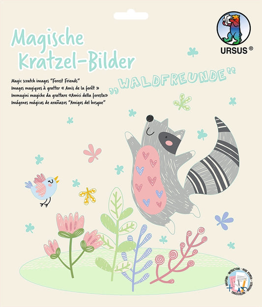 Images à gratter magiques — Amis de la forêt 🌿 - Dès 5 ans